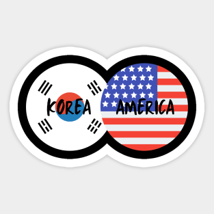 Korean American - Korea, America Sticker